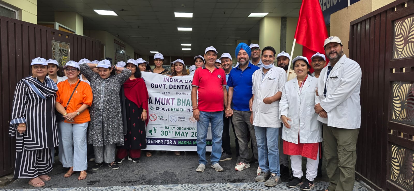 Faculty and staff from the Indira Gandhi Government Dental College and Hospital (IGGDC) in Jammu actively participate in the Nasha Mukt Bharat Abhiyan (Drug-Free India Campaign)